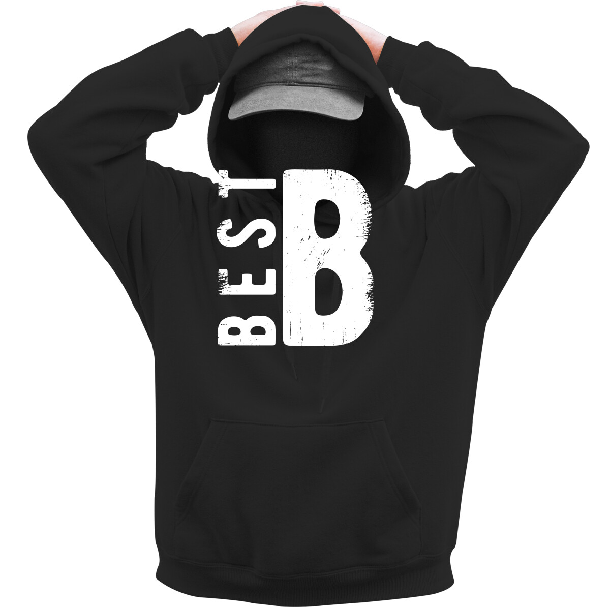 Kapucnis belebújós pulóver