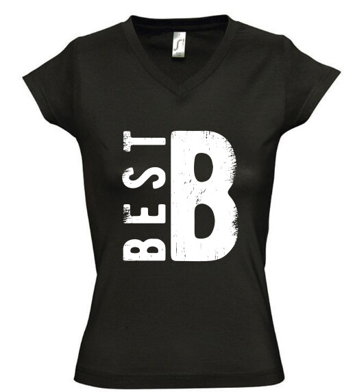 Női V nyakú póló