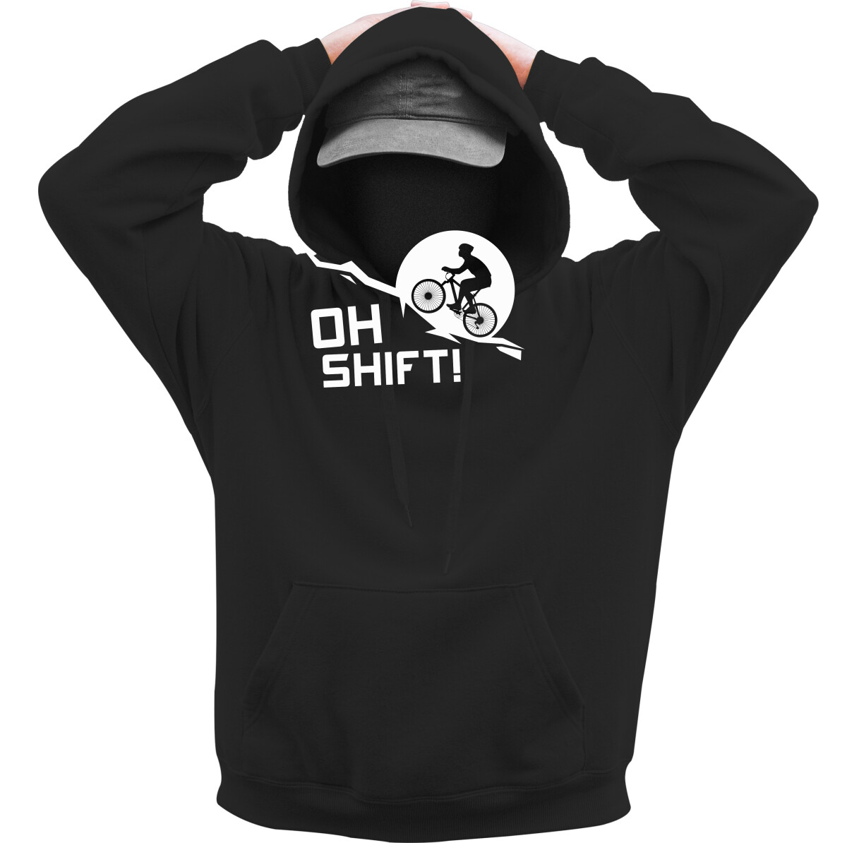 Kapucnis belebújós pulóver