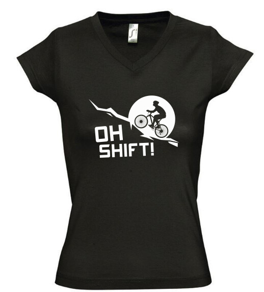 Női V nyakú póló