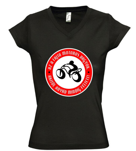 Női V nyakú póló