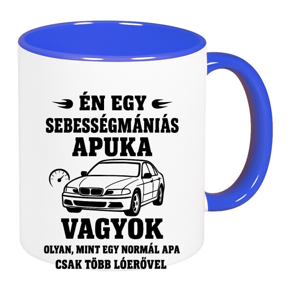 Színes fülű és belsejű bögre