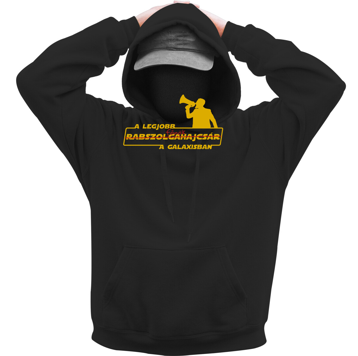 Kapucnis belebújós pulóver