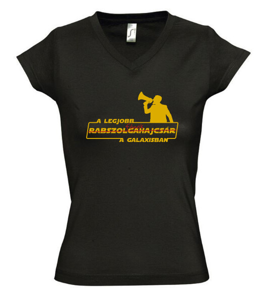 Női V nyakú póló