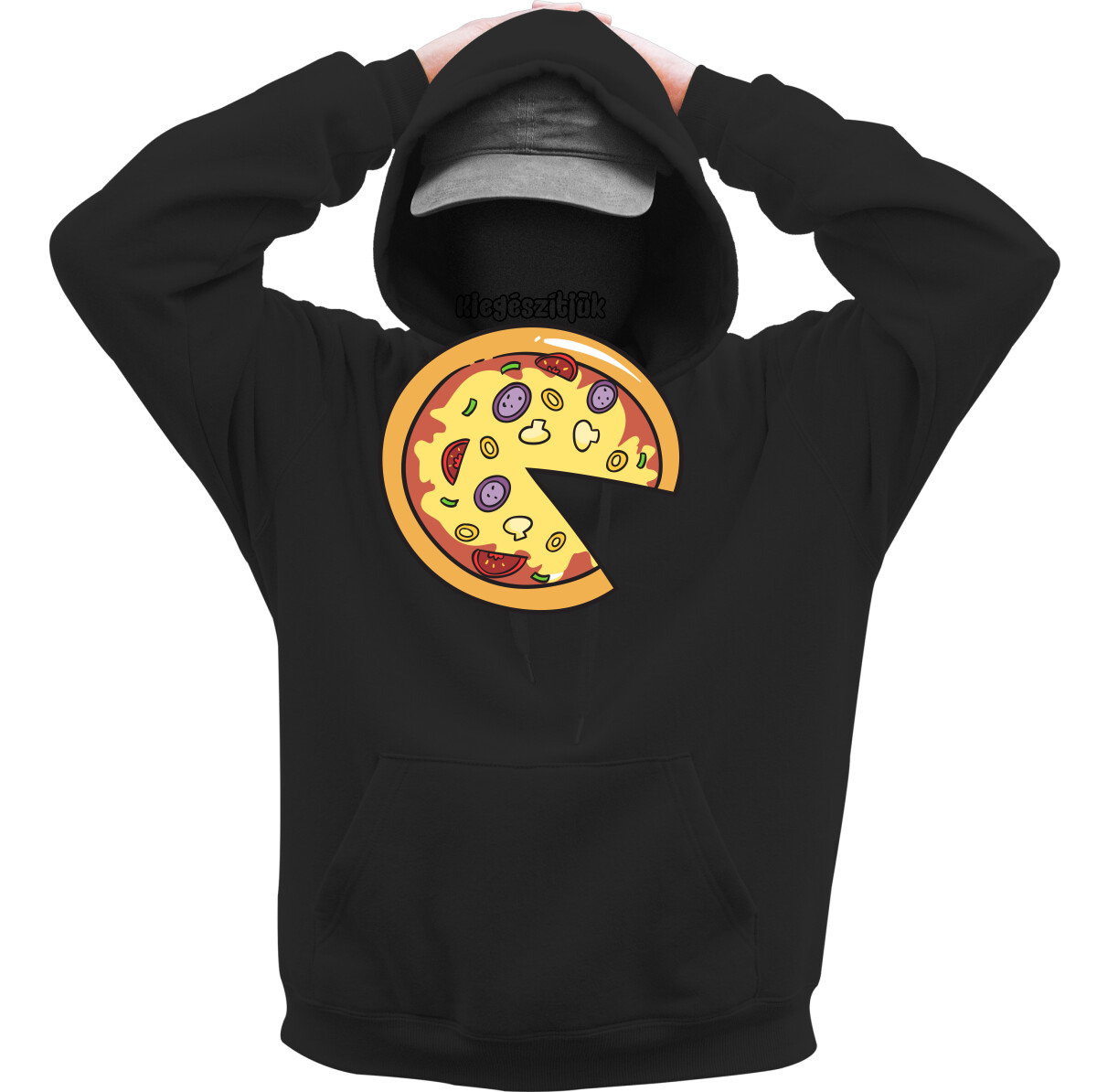 Kapucnis belebújós pulóver