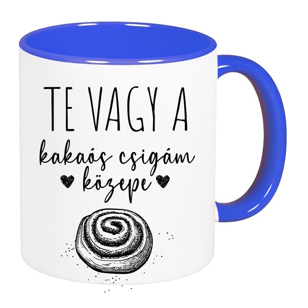 Színes fülű és belsejű bögre