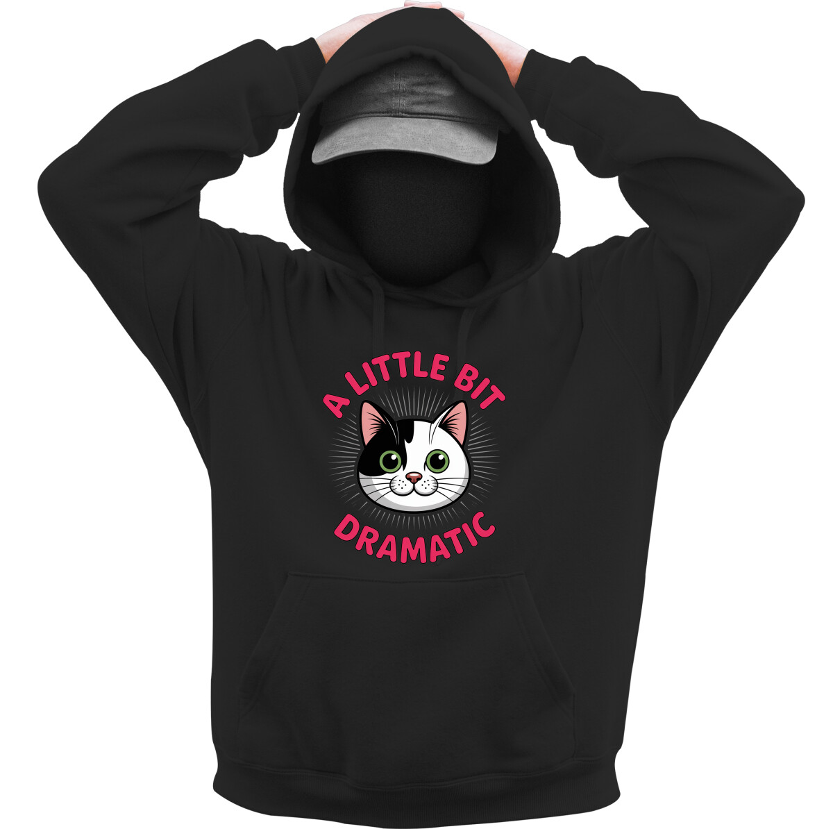 Kapucnis belebújós pulóver