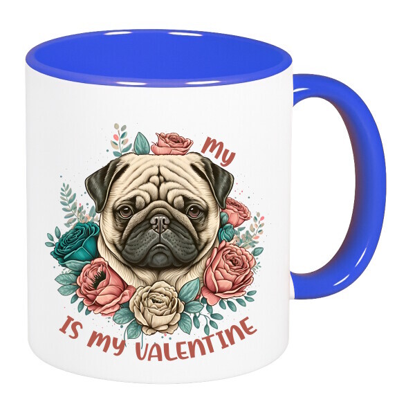 Színes fülű és belsejű bögre