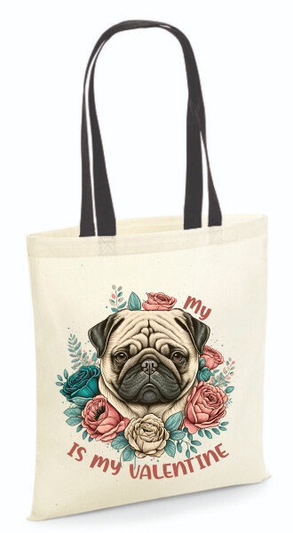 Vászontáska - színes fülű 