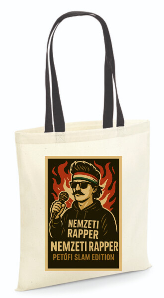 Vászontáska - színes fülű 