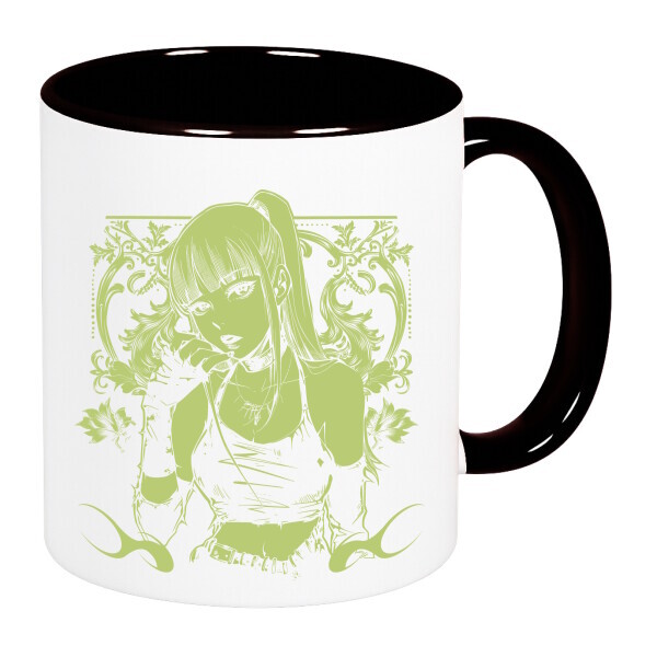 Színes fülű és belsejű bögre