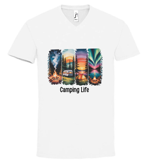 Unisex V nyakú póló