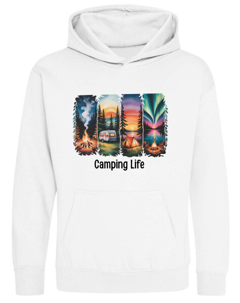 Kapucnis belebújós gyerek pulóver