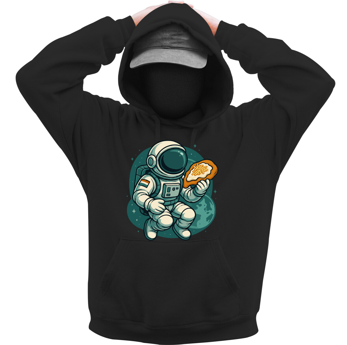 Kapucnis belebújós pulóver