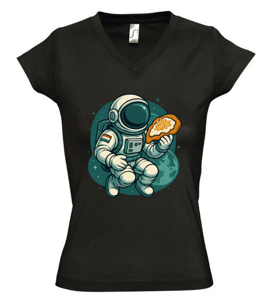 Női V nyakú póló