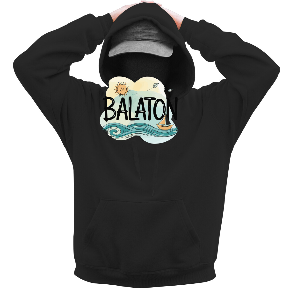 Kapucnis belebújós pulóver