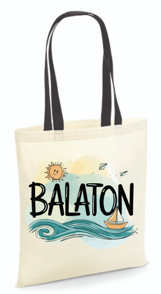 Vászontáska - színes fülű 