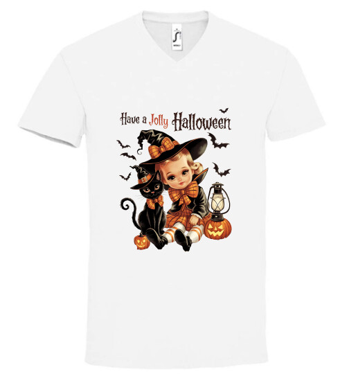 Unisex V nyakú póló