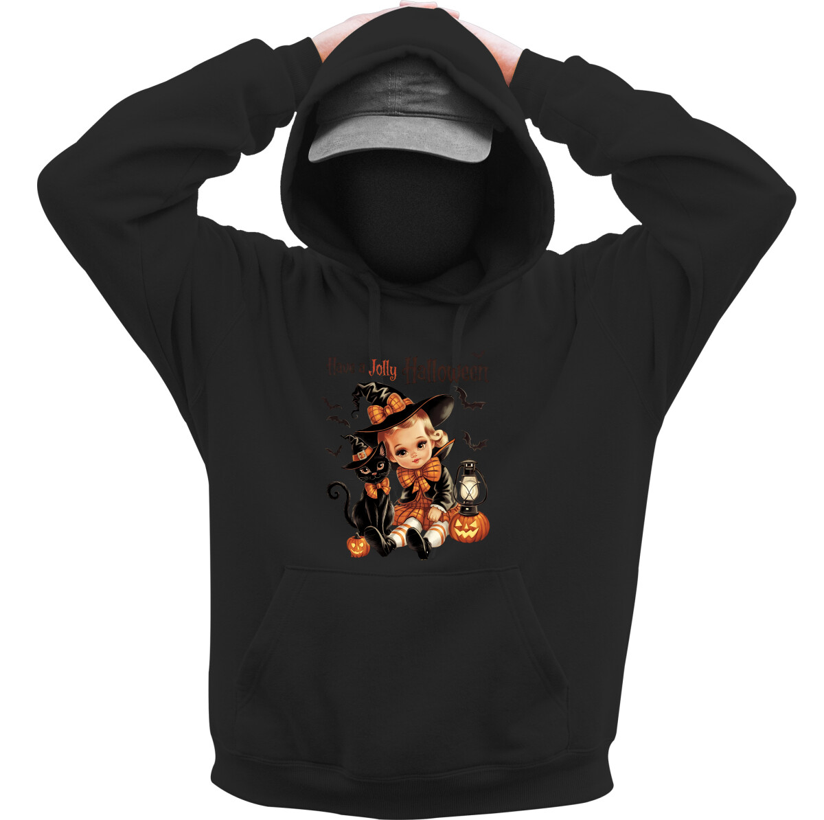 Kapucnis belebújós pulóver