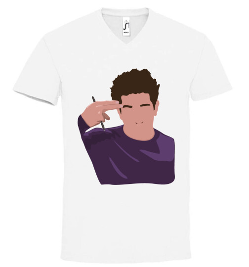 Unisex V nyakú póló