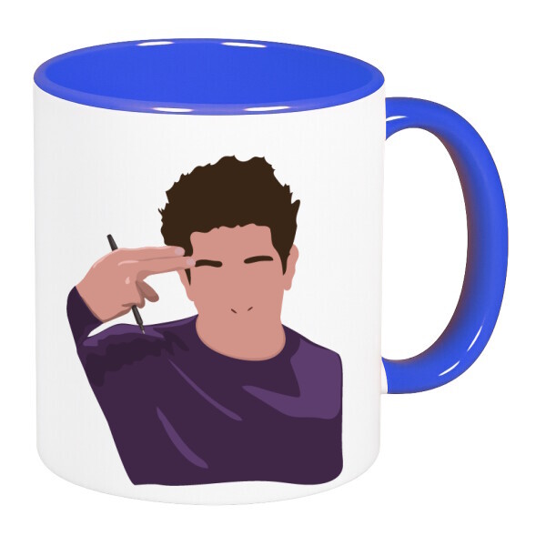 Színes fülű és belsejű bögre