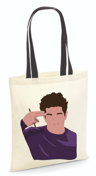 Vászontáska - színes fülű 