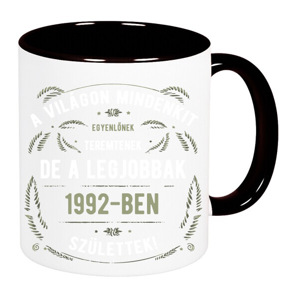 Színes fülű és belsejű bögre