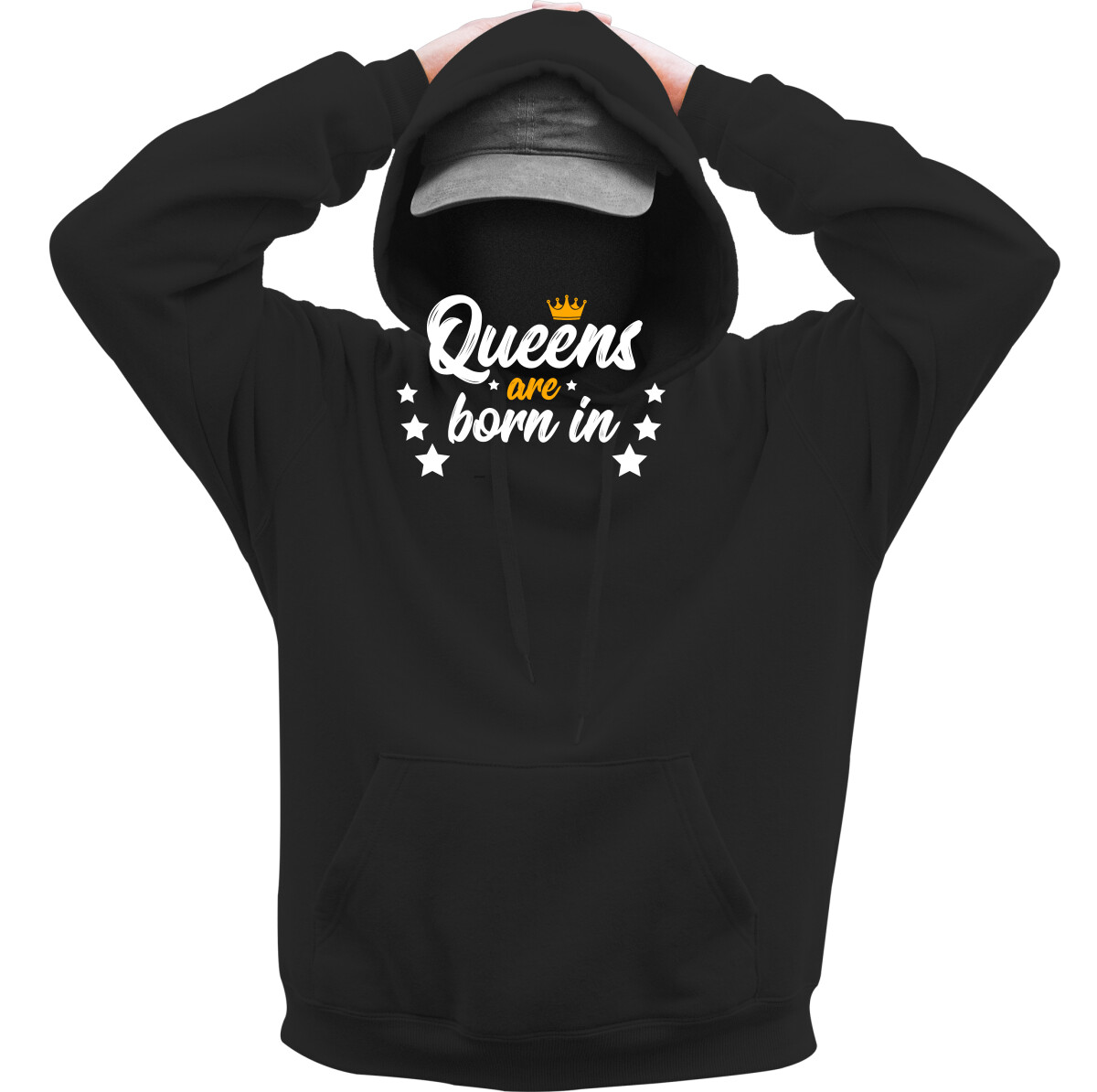 Kapucnis belebújós pulóver