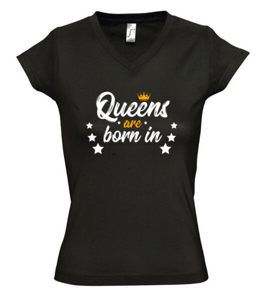 Női V nyakú póló