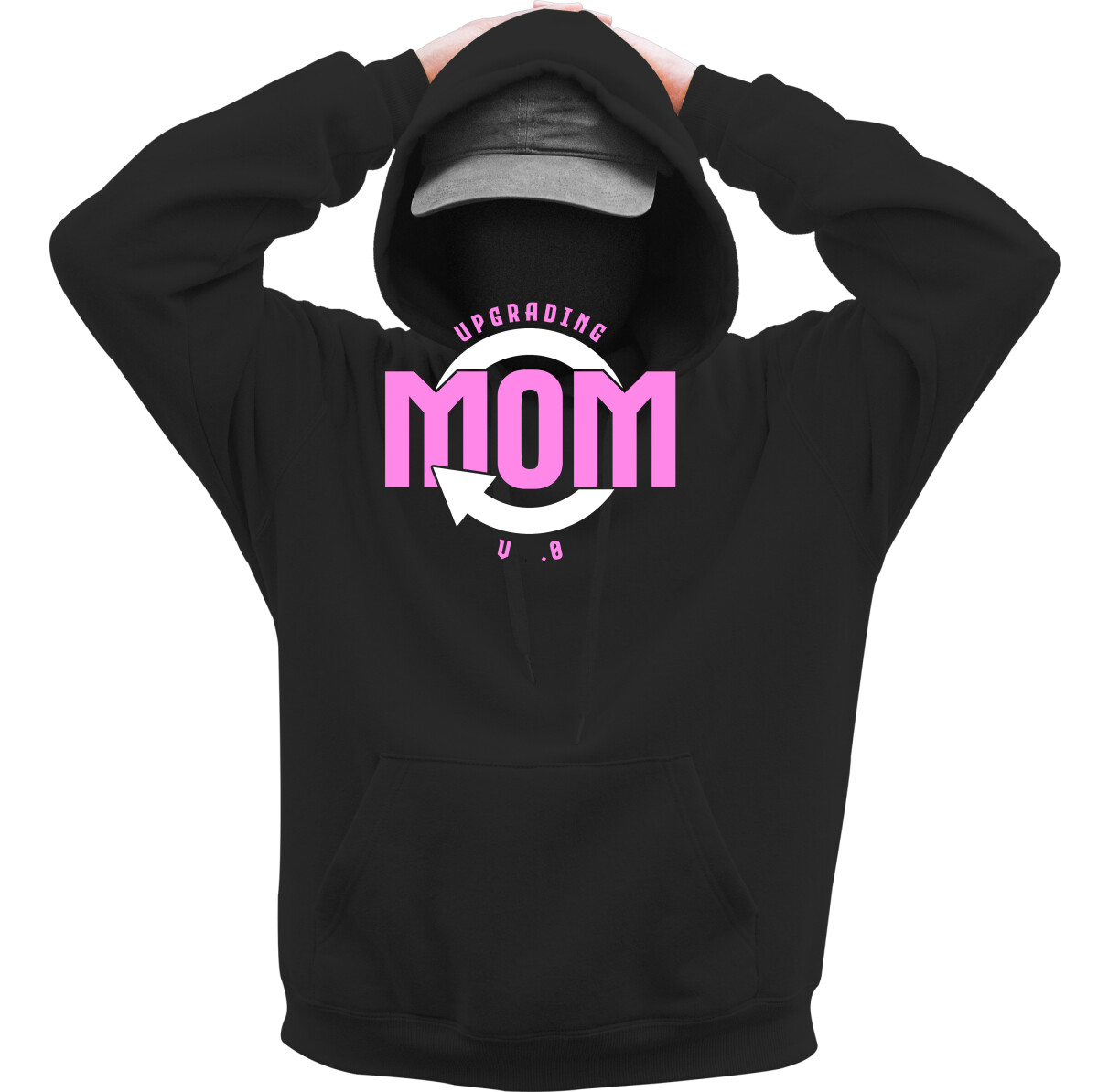 Kapucnis belebújós pulóver