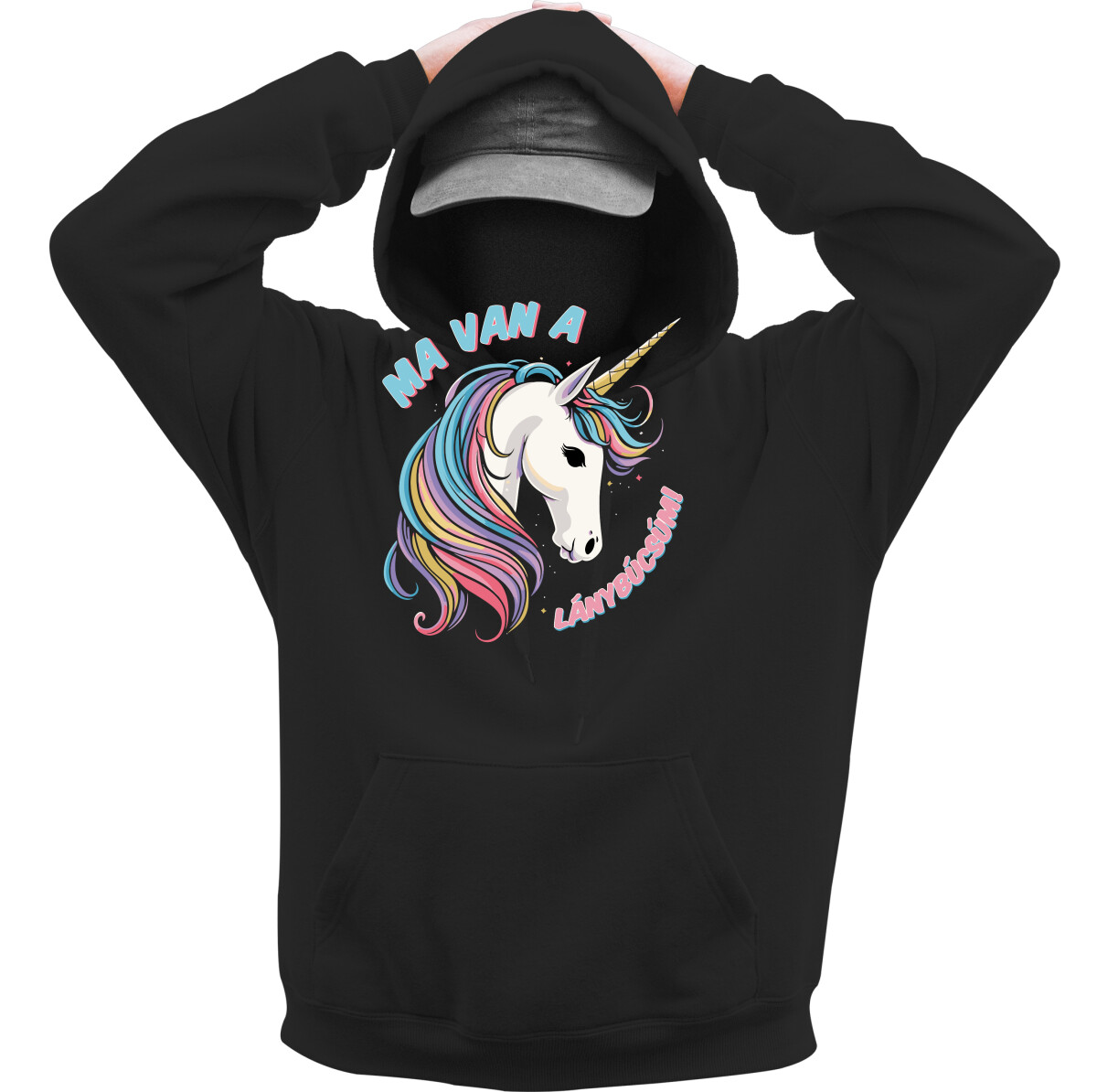 Kapucnis belebújós pulóver