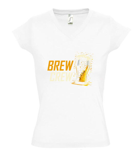 Női V nyakú póló