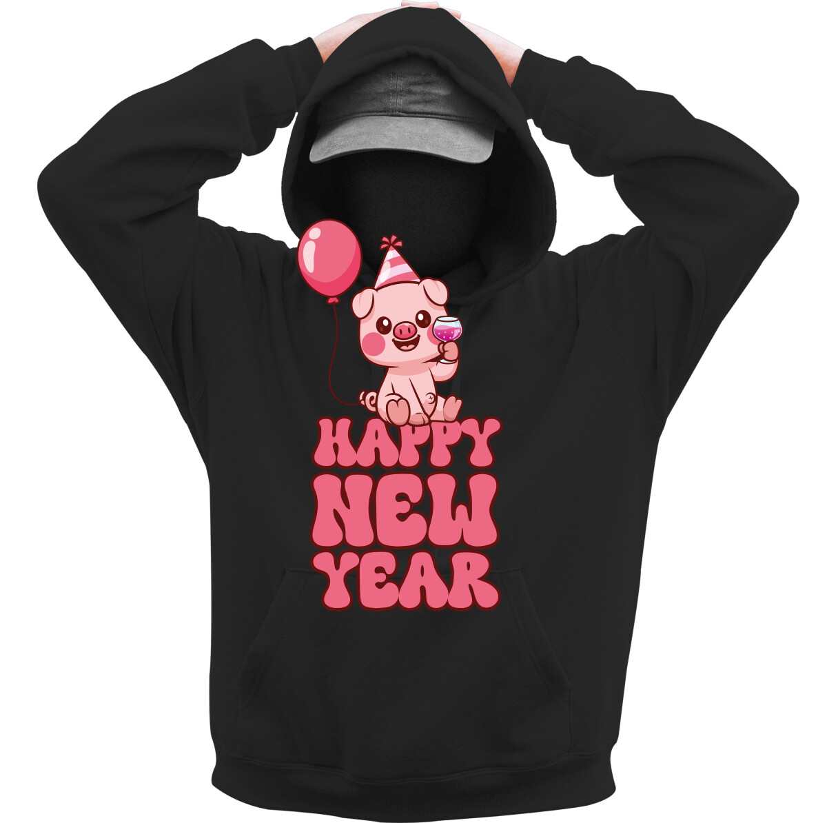 Kapucnis belebújós pulóver