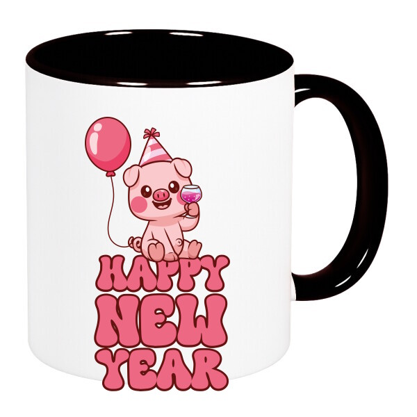 Színes fülű és belsejű bögre