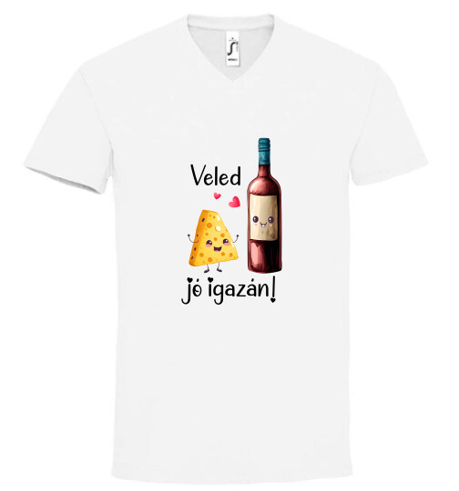 Unisex V nyakú póló