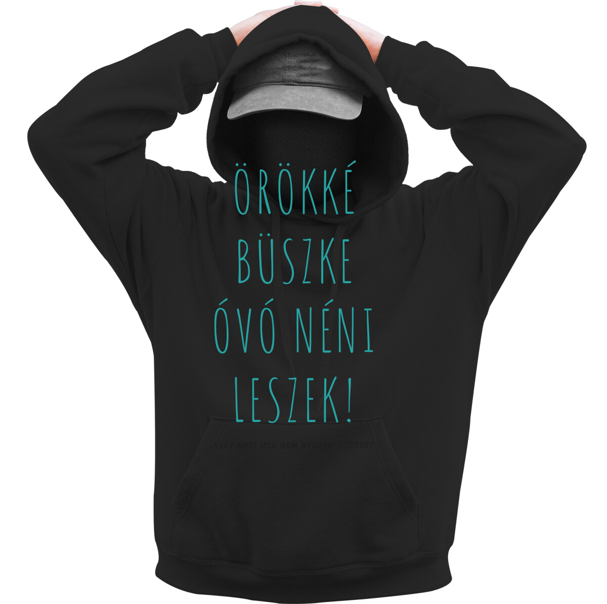 Kapucnis belebújós pulóver