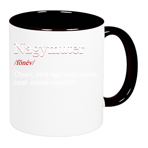 Színes fülű és belsejű bögre