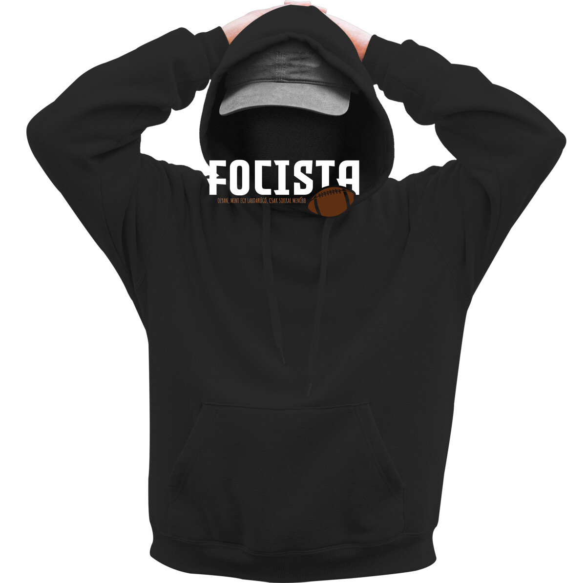 Kapucnis belebújós pulóver