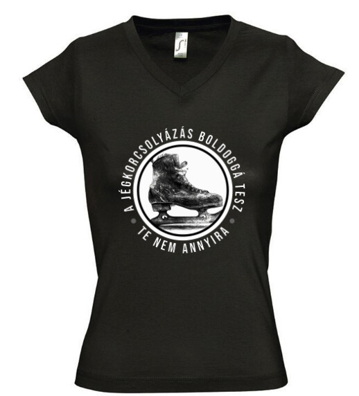 Női V nyakú póló