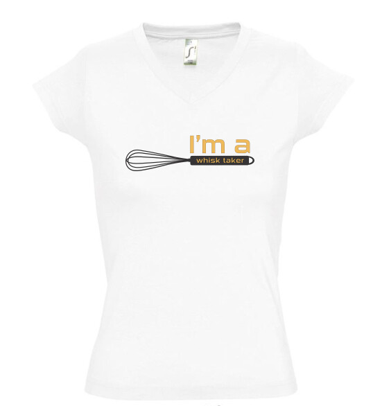 Női V nyakú póló