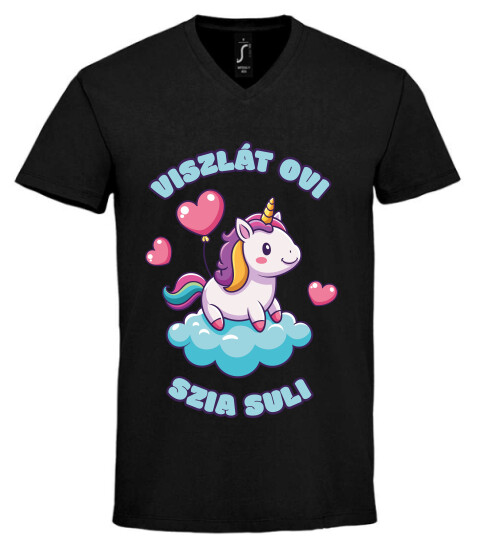Unisex V nyakú póló