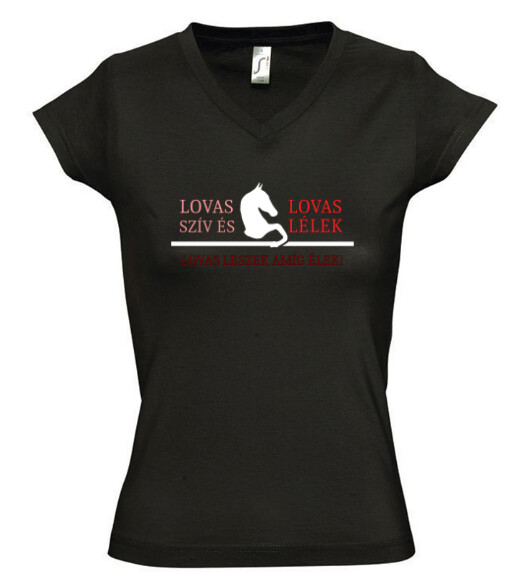 Női V nyakú póló
