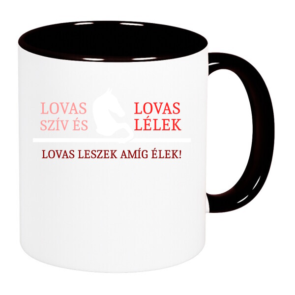 Színes fülű és belsejű bögre