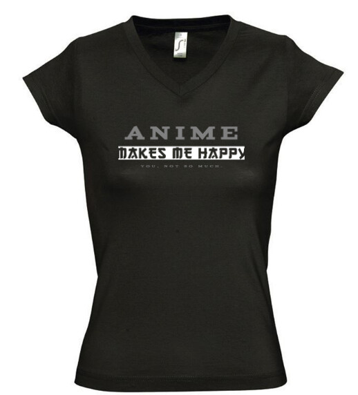 Női V nyakú póló