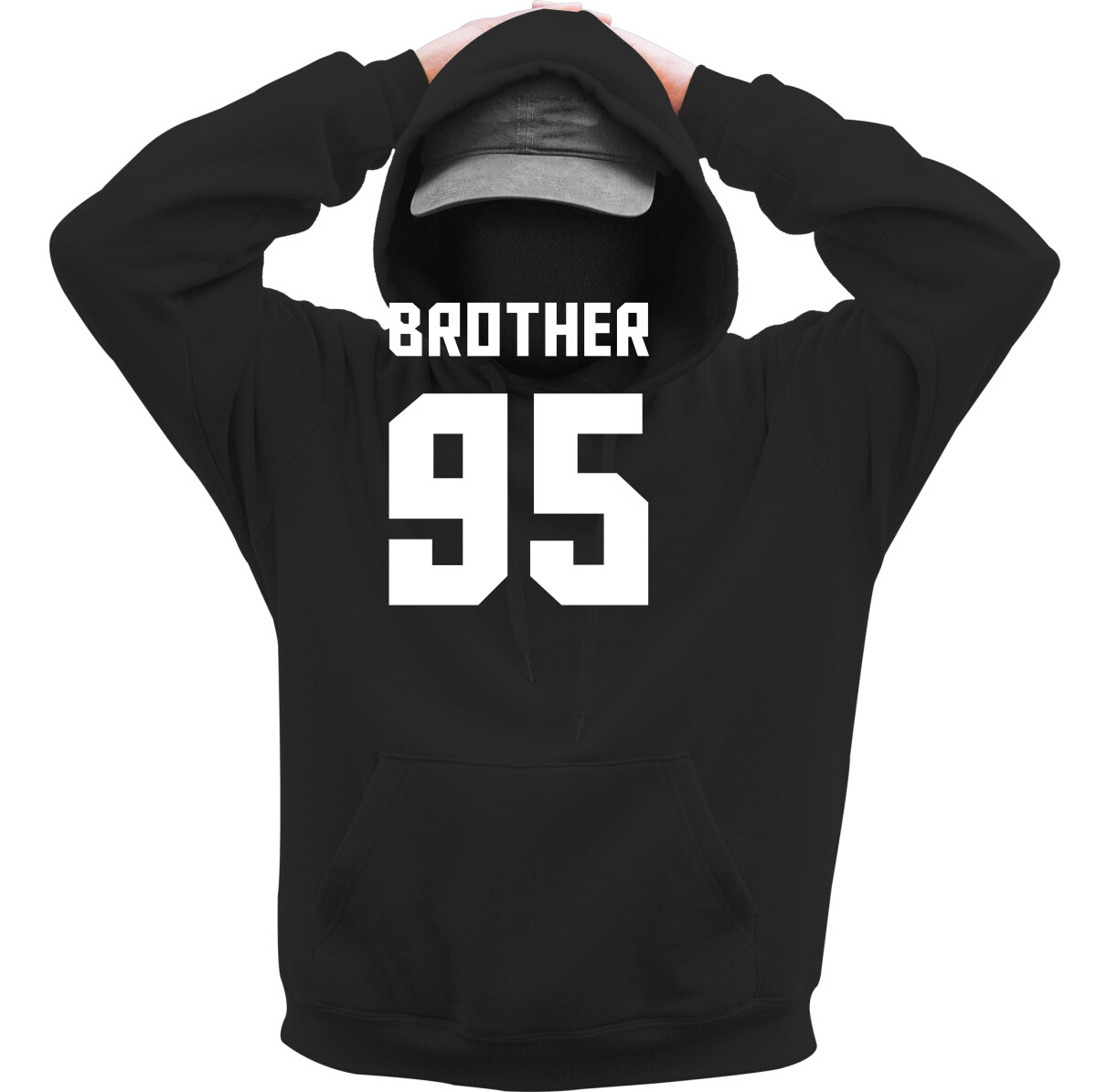 Kapucnis belebújós pulóver