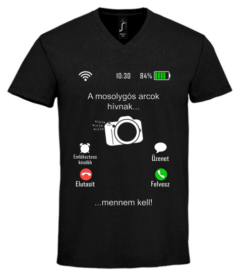 Unisex V nyakú póló