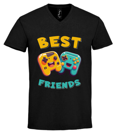 Unisex V nyakú póló