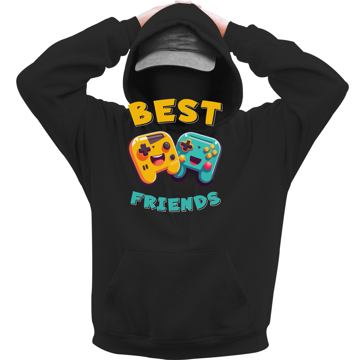 Kapucnis belebújós pulóver