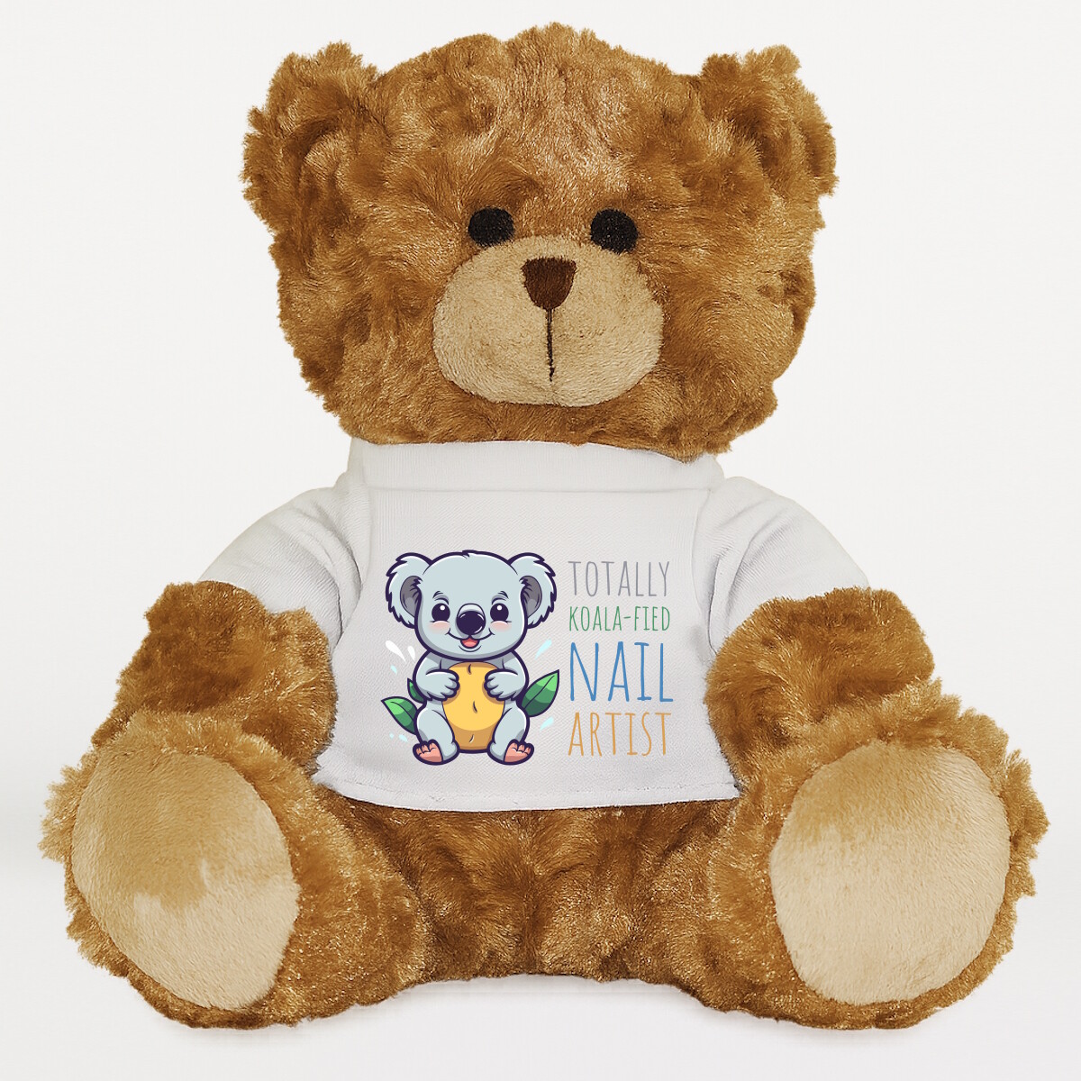 Plüssmaci egyedi pólóval