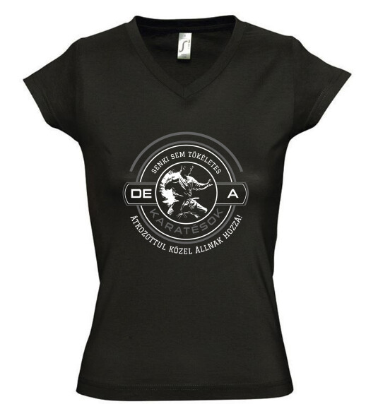 Női V nyakú póló
